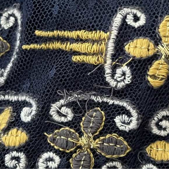 Free People NEW Joyride Sheer Embroidered Lace Top - Picture 9 of 15